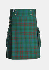 Utility_Conlon_Tartan_6946_kilt_front_image_with_pleated_design_and_adjustable_buckles_for_men