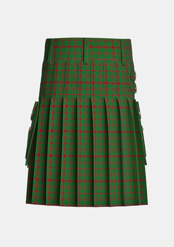 Utility_Connell_Tartan_3066_kilt_back_image_with_pleated_design_and_adjustable_buckles_for_men