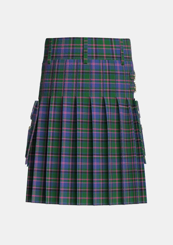 Utility_Cooper_Couper_Tartan_332_kilt_back_image_with_pleated_design_and_adjustable_buckles_for_men