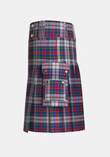 Utility_Cooper_tartan_75_kilt_left_image_with_pleated_design_and_adjustable_buckles_for_men