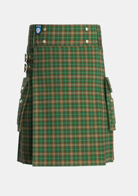 Utility_Corcoran_of_Sherbrooke_Personal_Tartan_4584_kilt_front_image_with_pleated_design_and_adjustable_buckles_for_men