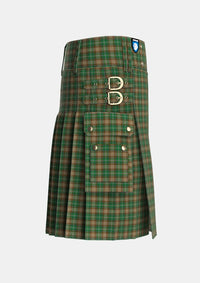 Utility_Corcoran_of_Sherbrooke_Personal_Tartan_4584_kilt_right_image_with_pleated_design_and_adjustable_buckles_for_men