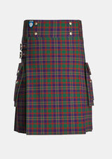 Utility_Cork_County_Tartan_2253_kilt_front_image_with_pleated_design_and_adjustable_buckles_for_men