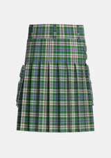 Utility_Coulter_Dress_Personal_Tartan_4142_kilt_back_image_with_pleated_design_and_adjustable_buckles_for_men