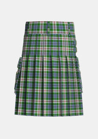 Utility_Coulter_Dress_Personal_Tartan_4142_kilt_back_image_with_pleated_design_and_adjustable_buckles_for_men