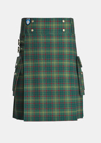 Utility_County_Armagh_Tartan_kilt_front_image_with_pleated_design_and_adjustable_buckles_for_men