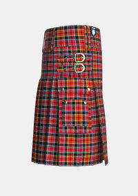 Utility_County_Laois_Tartan_kilt_right_image_with_pleated_design_and_adjustable_buckles_for_men