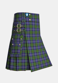 Utility_Cowan_tartan_1549_kilt_side_image_with_pleated_design_and_adjustable_buckles_for_men