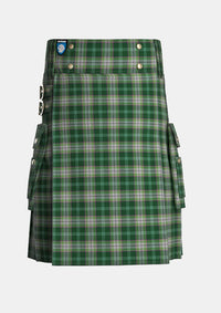 Utility_Coyle_Mark_Tartan_12244_kilt_front_image_with_pleated_design_and_adjustable_buckles_for_men