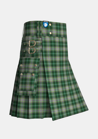 Utility_Coyle_Mark_Tartan_12244_kilt_side_image_with_pleated_design_and_adjustable_buckles_for_men
