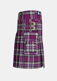 Utility_Cramer_Tartan_kilt_right_image_with_pleated_design_and_adjustable_buckles_for_men