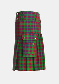 Utility_Cranston_Dress_Tartan_753_kilt_left_image_with_pleated_design_and_adjustable_buckles_for_men