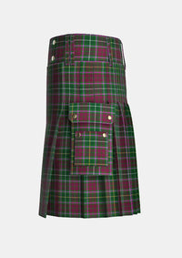 Utility_Crosby_Tartan_4223_kilt_left_image_with_pleated_design_and_adjustable_buckles_for_men
