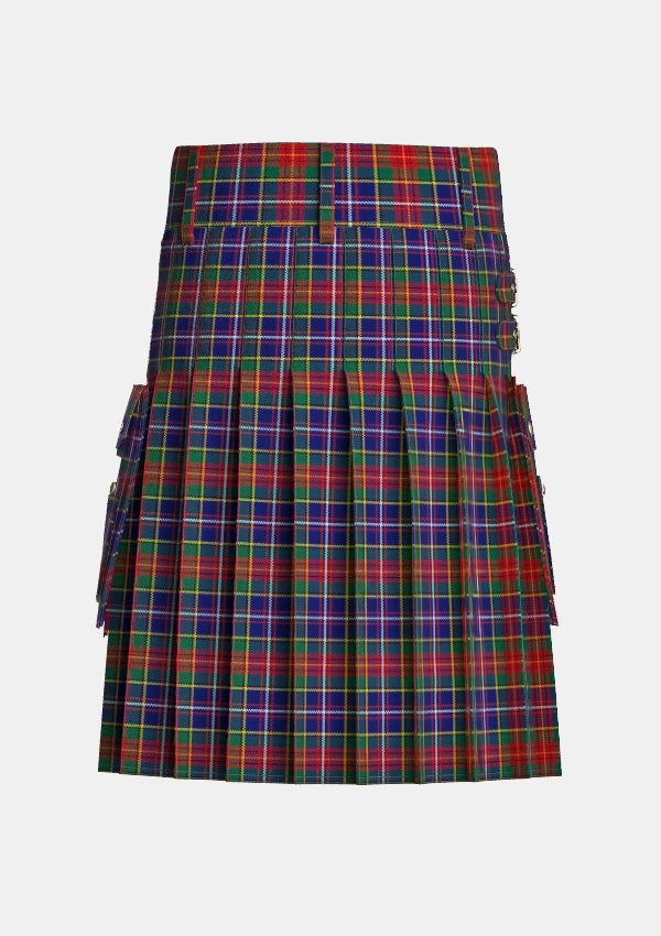 Utility_Crozier_Tartan_1779_kilt_back_image_with_pleated_design_and_adjustable_buckles_for_men