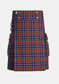 Utility_Crozier_Tartan_1779_kilt_front_image_with_pleated_design_and_adjustable_buckles_for_men