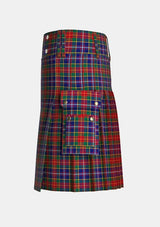 Utility_Crozier_Tartan_1779_kilt_left_image_with_pleated_design_and_adjustable_buckles_for_men