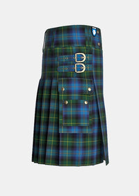 Utility_Cruickshank_L_Family_Tartan_14558_kilt_right_image_with_pleated_design_and_adjustable_buckles_for_men