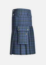 Utility_Cullen_Tartan_10858_kilt_left_image_with_pleated_design_and_adjustable_buckles_for_men