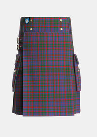 Utility_Cumming_1810_Tartan_508_kilt_front_image_with_pleated_design_and_adjustable_buckles_for_men