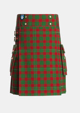 Utility_Cumming_1850_Tartan_1157_kilt_front_image_with_pleated_design_and_adjustable_buckles_for_men