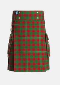 Utility_Cumming_1850_Tartan_1157_kilt_front_image_with_pleated_design_and_adjustable_buckles_for_men