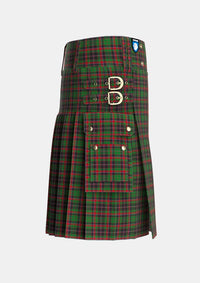Utility_Cumming_Hunting_Tartan_4636_kilt_right_image_with_pleated_design_and_adjustable_buckles_for_men