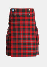 Utility_Cunningham_3_Tartan_1200_kilt_front_image_with_pleated_design_and_adjustable_buckles_for_men