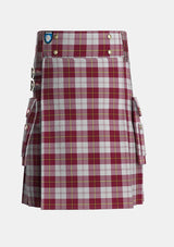 Utility_Cunningham_Dress_Burgundy_Dance_Tartan_1873_kilt_front_image_with_pleated_design_and_adjustable_buckles_for_men