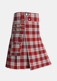 Utility_Cunningham_Dress_Tartan_563_kilt_side_image_with_pleated_design_and_adjustable_buckles_for_men