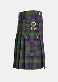 Utility_Cunningham_Hunting_Tartan_1972_kilt_right_image_with_pleated_design_and_adjustable_buckles_for_men