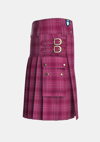 Utility_Curaidh_Tartan_13788_kilt_right_image_with_pleated_design_and_adjustable_buckles_for_men