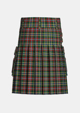 Utility_Currie_of_Arran_Tartan_499_kilt_back_image_with_pleated_design_and_adjustable_buckles_for_men