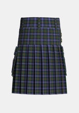 Utility_Dalmeny_1_Tartan_1480_kilt_back_image_with_pleated_design_and_adjustable_buckles_for_men