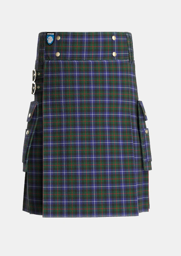 Utility_Dalmeny_1_Tartan_1480_kilt_front_image_with_pleated_design_and_adjustable_buckles_for_men