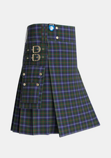 Utility_Dalmeny_1_Tartan_1480_kilt_side_image_with_pleated_design_and_adjustable_buckles_for_men