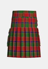 Utility_Dalriada_Tartan_11019_kilt_back_image_with_pleated_design_and_adjustable_buckles_for_men