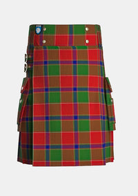 Utility_Dalriada_Tartan_11019_kilt_front_image_with_pleated_design_and_adjustable_buckles_for_men