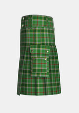 Utility_Dalwhinnie_Tartan_1018_kilt_left_image_with_pleated_design_and_adjustable_buckles_for_men