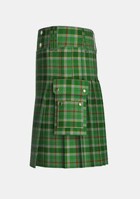 Utility_Dalwhinnie_Tartan_1018_kilt_left_image_with_pleated_design_and_adjustable_buckles_for_men