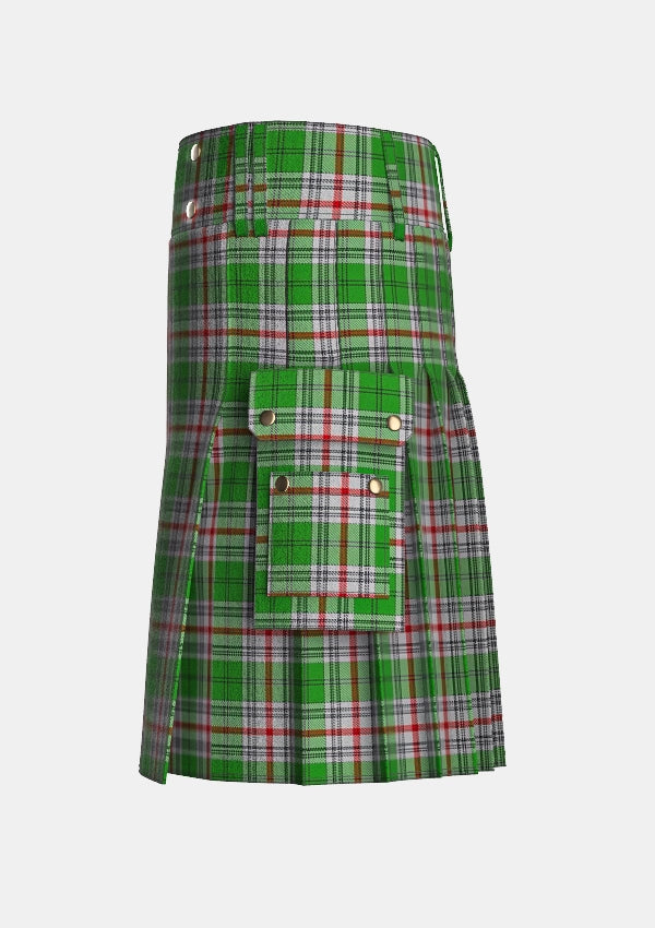 Utility_Daugherty_Tartan_11819_kilt_left_image_with_pleated_design_and_adjustable_buckles_for_men
