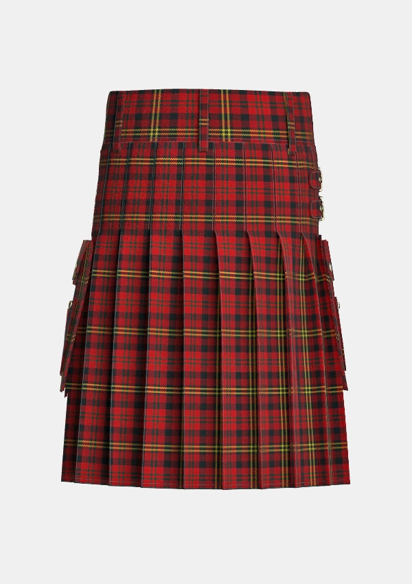 Utility_Davis_Tartan_5770_kilt_back_image_with_pleated_design_and_adjustable_buckles_for_men