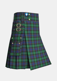 Utility_Deloughery_Paul_Tartan_10658_kilt_side_image_with_pleated_design_and_adjustable_buckles_for_men