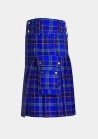 Utility_Dempster_Tartan_2219_kilt_left_image_with_pleated_design_and_adjustable_buckles_for_men