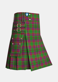 Utility_Derbyshire_Tartan_11306_kilt_side_image_with_pleated_design_and_adjustable_buckles_for_men
