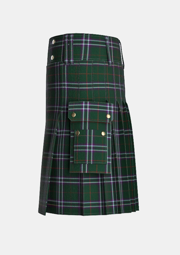 Utility_Devlin_David_Roddie_Tartan_13911_kilt_left_image_with_pleated_design_and_adjustable_buckles_for_men