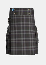 Utility_Devlin_H_Family_Tartan_13900_kilt_front_image_with_pleated_design_and_adjustable_buckles_for_men