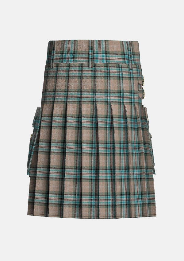 Utility_Diana_Memorial_Rose_Tartan_11460_kilt_back_image_with_pleated_design_and_adjustable_buckles_for_men