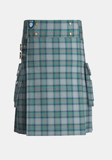 Utility_Diana_Princess_of_Wales_Memorial_Tartan_kilt_front_image_with_pleated_design_and_adjustable_buckles_for_men