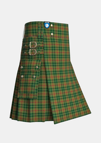Utility_Dixon_Clyde_Tartan_10966_kilt_side_image_with_pleated_design_and_adjustable_buckles_for_men