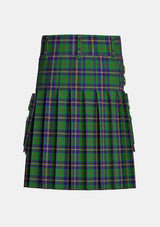 Utility_Dodd_of_Branford_Tartan_4686_kilt_back_image_with_pleated_design_and_adjustable_buckles_for_men